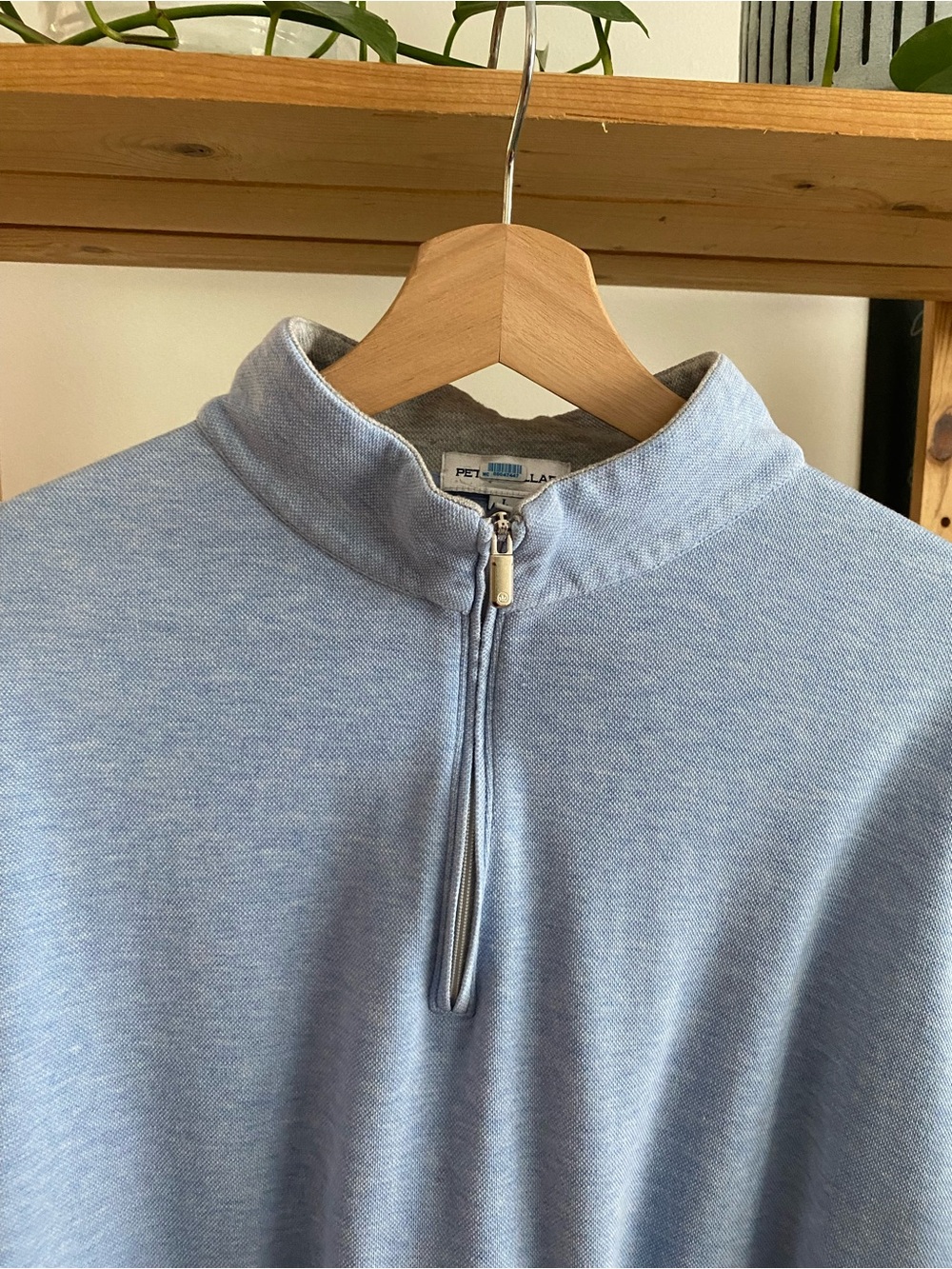 Peter Millar Blue Crown Comfort Stretch Interlock Quarter Zip Pullover Sweater L - Picture 8 of 16